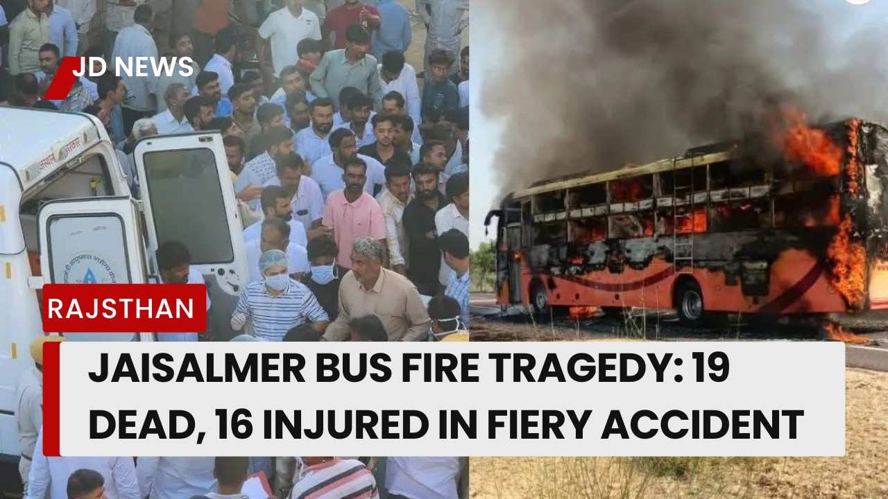 Jaisalmer Bus Fire Tragedy: Bus Engulfed in Flames Ran 50 Meters — Passengers’ Heartbreaking Cries for Help