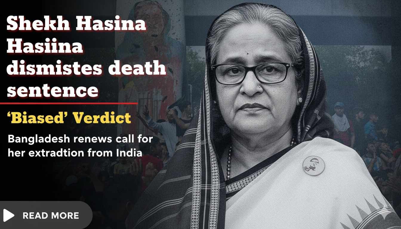 Sheikh Hasina Rejects Death Sentence as ‘Biased’; Bangladesh Renews Push for Her Extradition from India